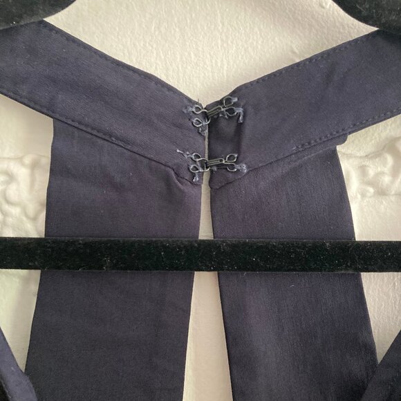 *NEW* Collectif Hadley plain navy swing dress with pockets size L - Picture 3 of 11